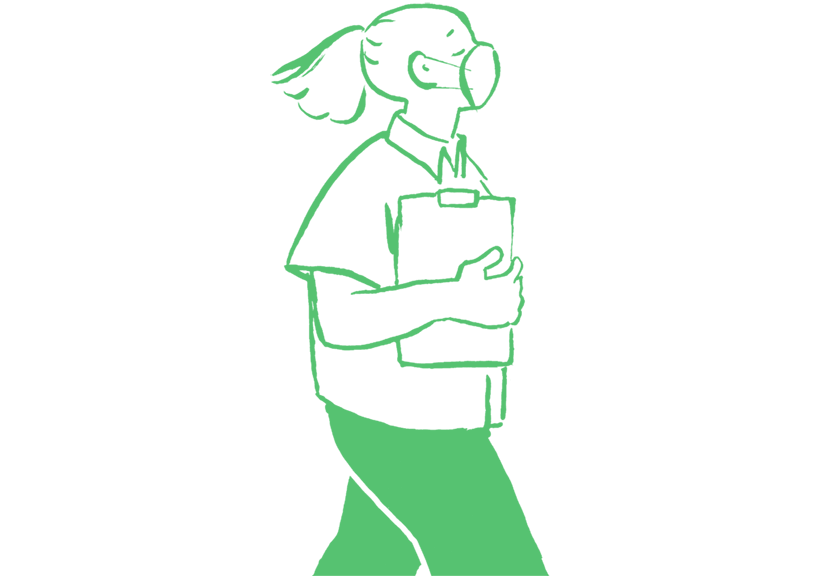 Illustration of a ward nurse
