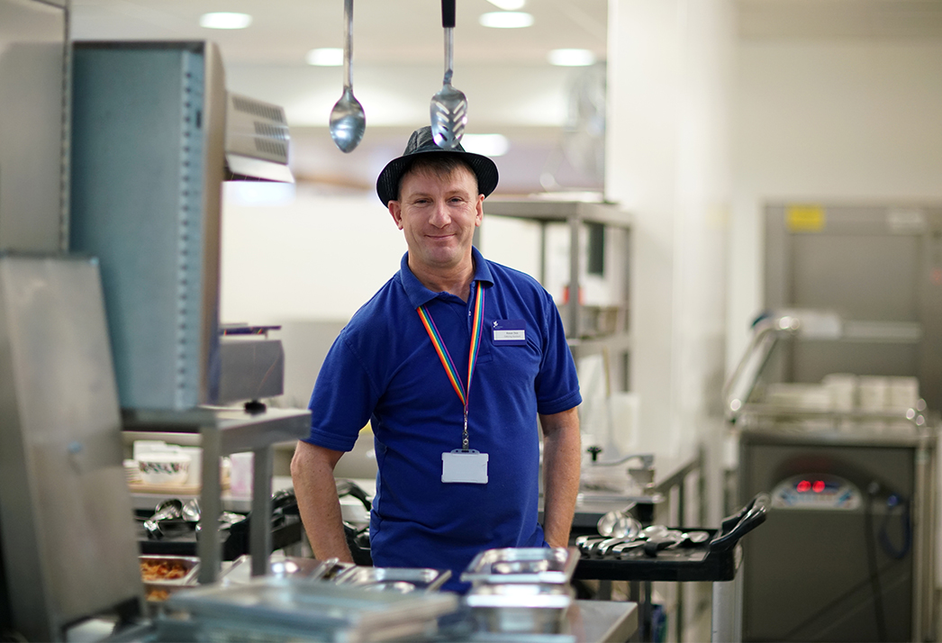 A member of the canteen staff
