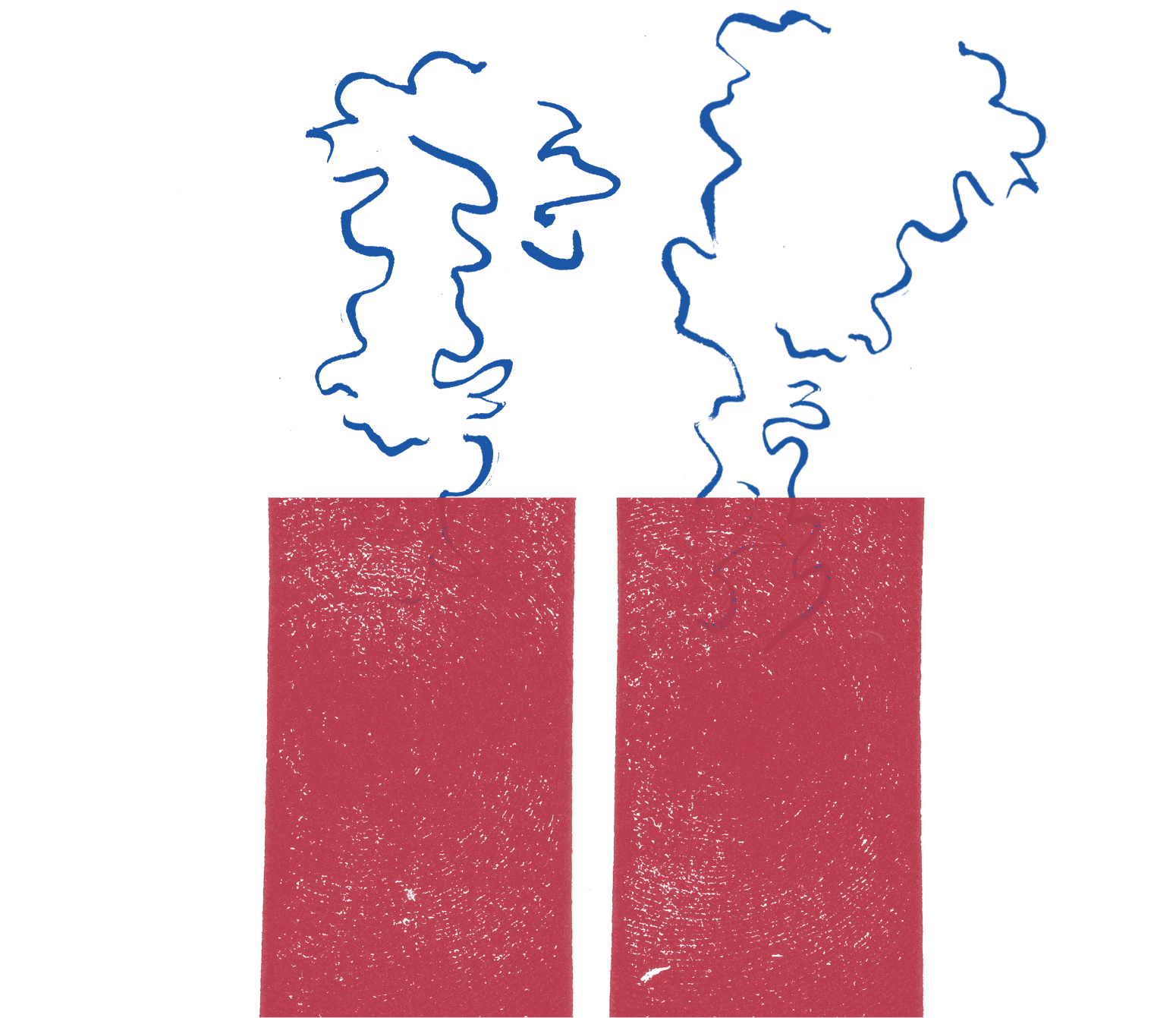 Illustration of two chimneys