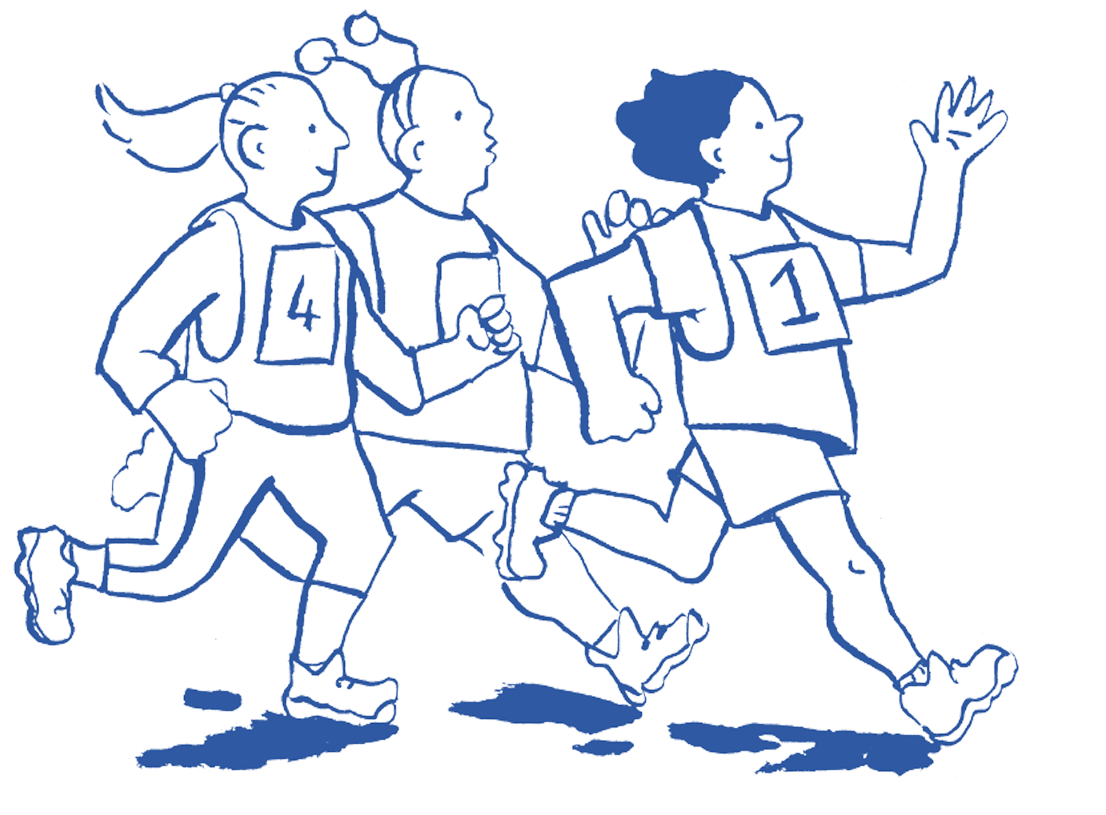Illustration of marathon runners
