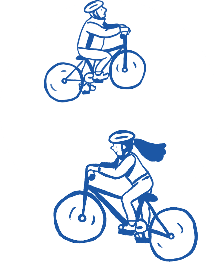 Illustration of cyclists