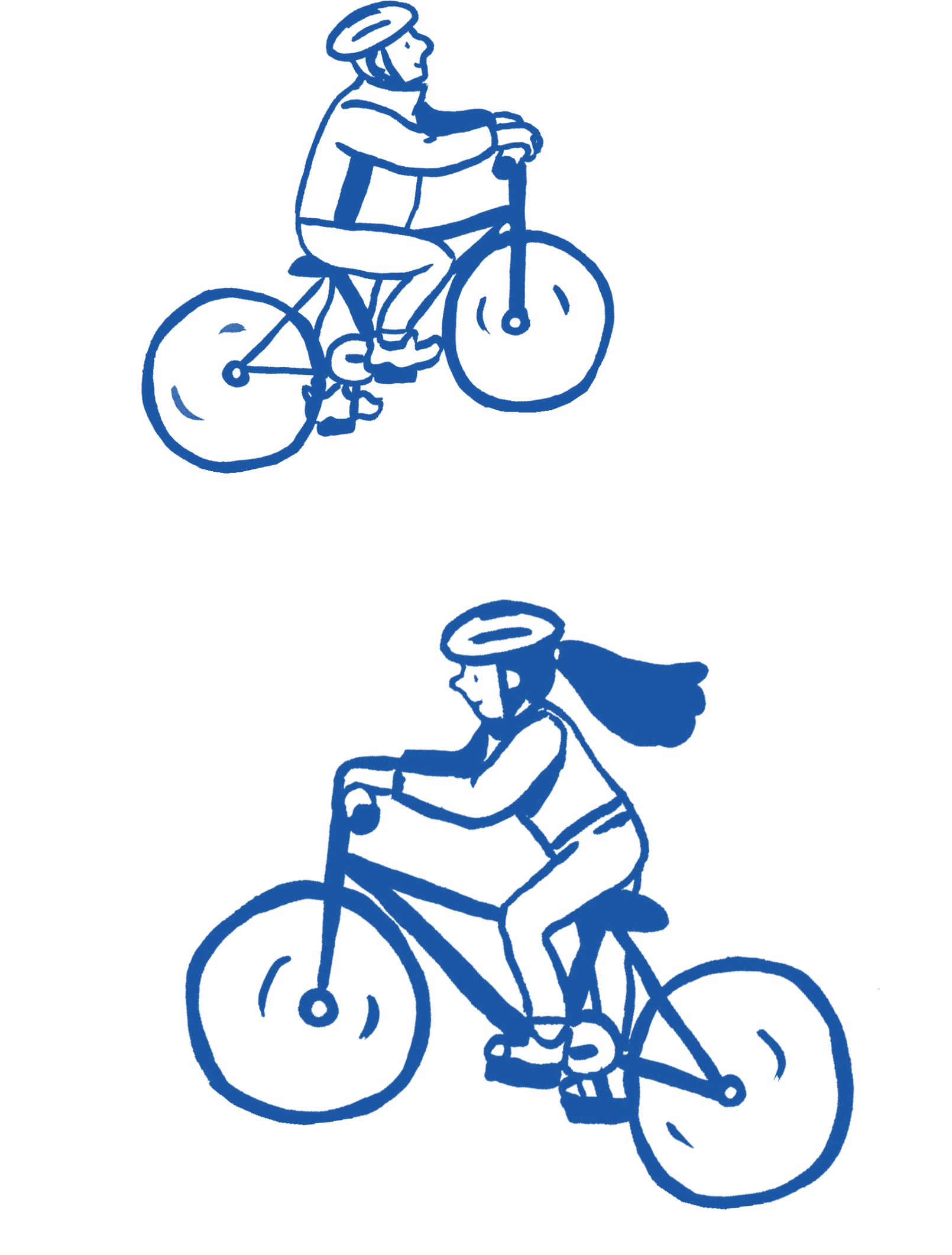 Illustration of cyclists